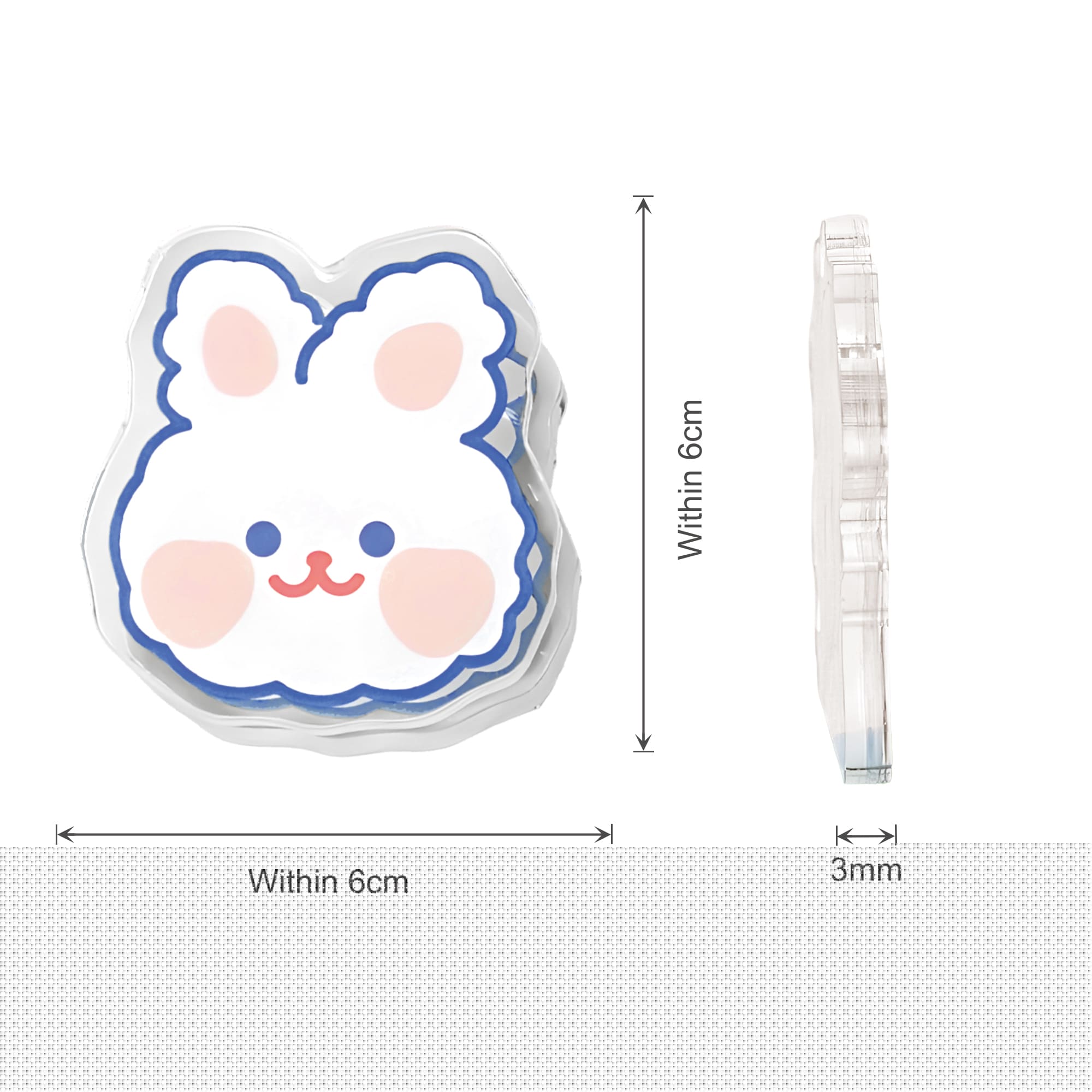 Picture of Custom Shape Acrylic UV Print Clip