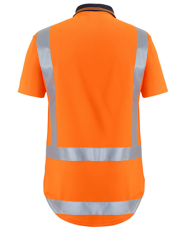 Picture of JB's Hv (D+N) S/S Non Cuff Ttmcw Trad Polo Orange