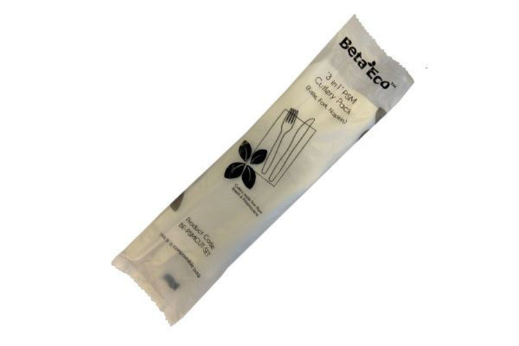 Picture of BetaEco PSM Cutlery Set(Fork, Knife, Napkin) - 500