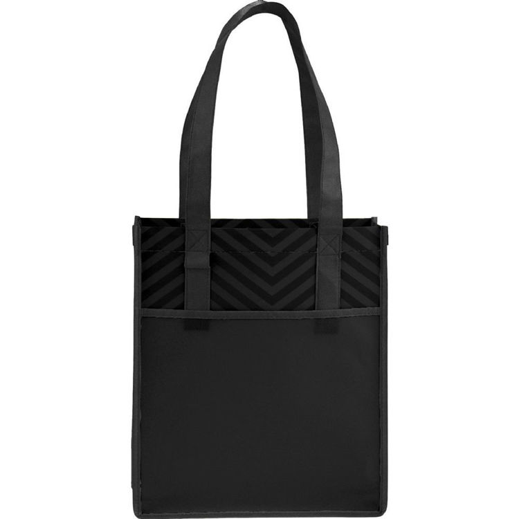Picture of Printed Chevron Non-Woven  Shopper Tote