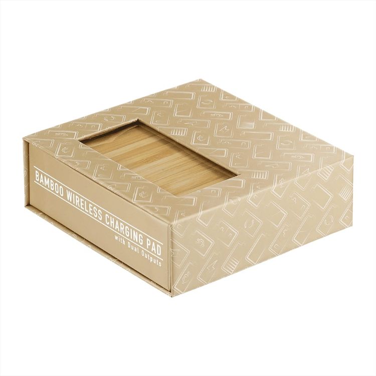 Picture of Bamboo Wireless Charging Pad w/ Dual Outputs