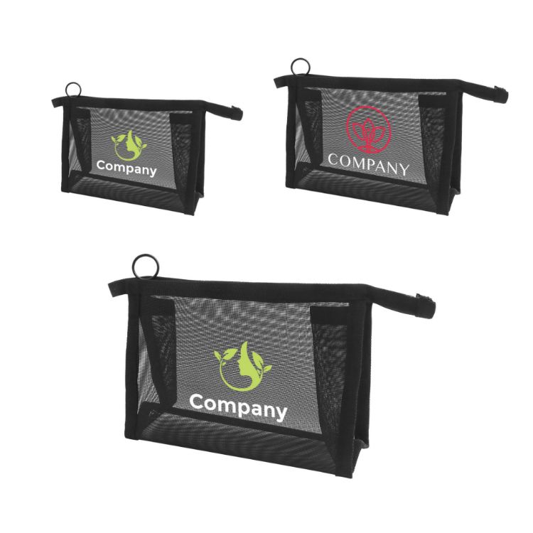 Picture of Nylon Mesh Triangular Cosmetic Bag
