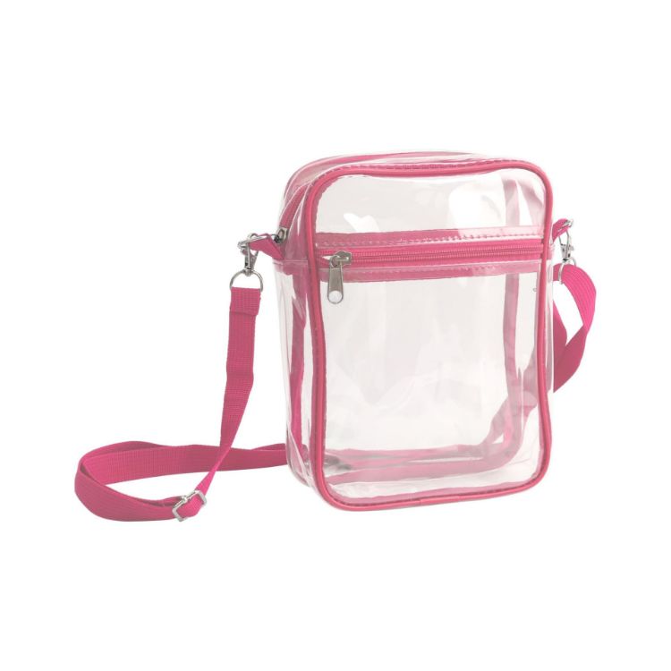 Picture of Clear Tote Bag with Zipper Closure Crossbody