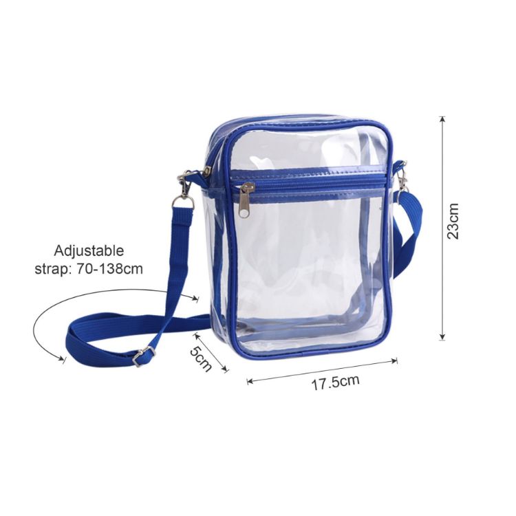 Picture of Clear Tote Bag with Zipper Closure Crossbody