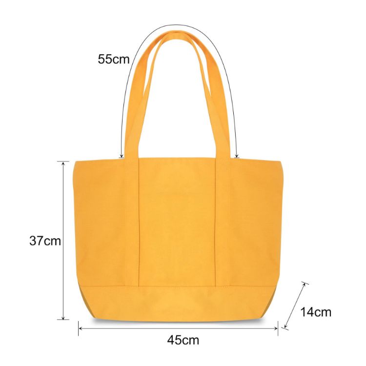 Picture of Canvas Zippered Tote Shoulder Bag