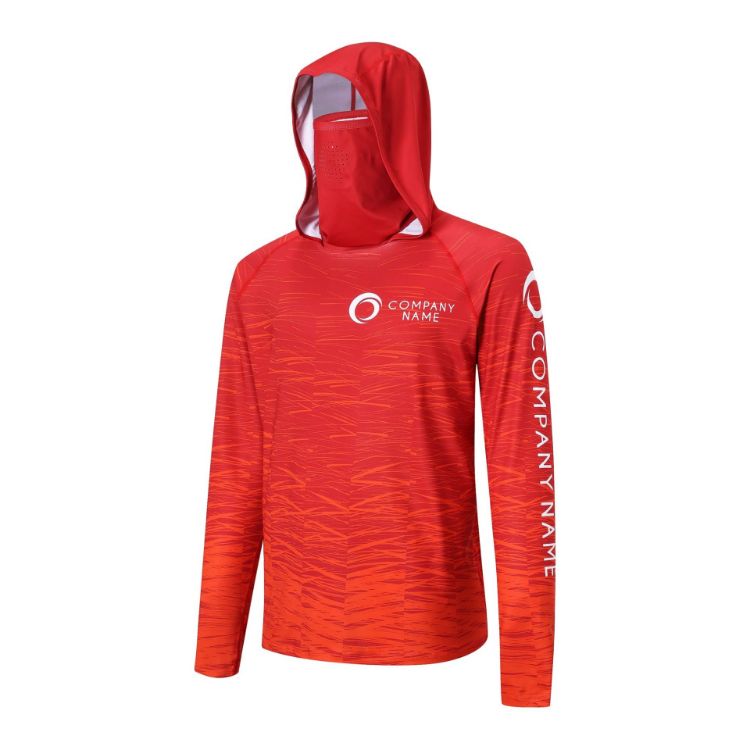 Picture of Men's Polyester Spandex Sublimated Sun Protection Hoodie