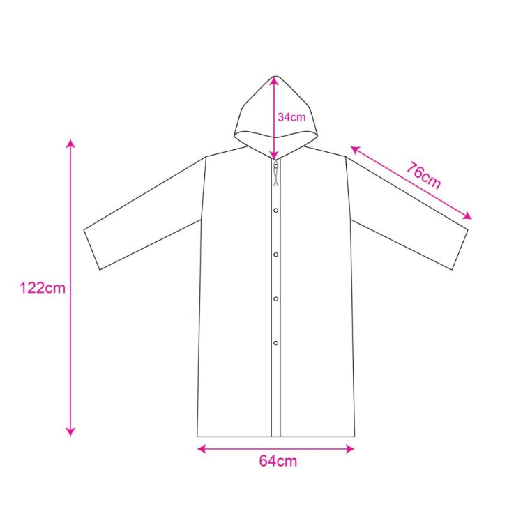 Picture of Reusable Adult EVA Digital Print Raincoat