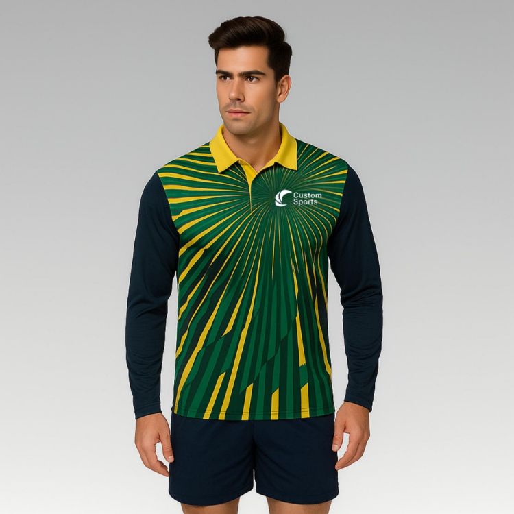 Picture of 100% Poly Milk Silk Sublimated Sport Long Sleeves POLO