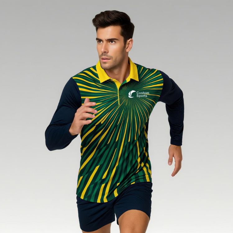 Picture of 100% Poly Milk Silk Sublimated Sport Long Sleeves POLO