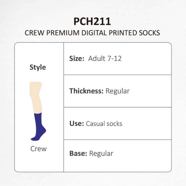 Picture of Crew Premium Digital Printed Socks