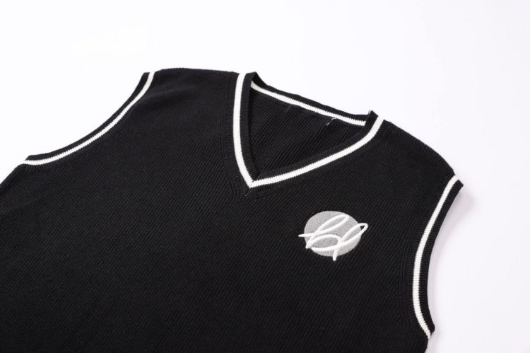 Picture of Unisex Cotton Spandex V-Neck Knitted Vest