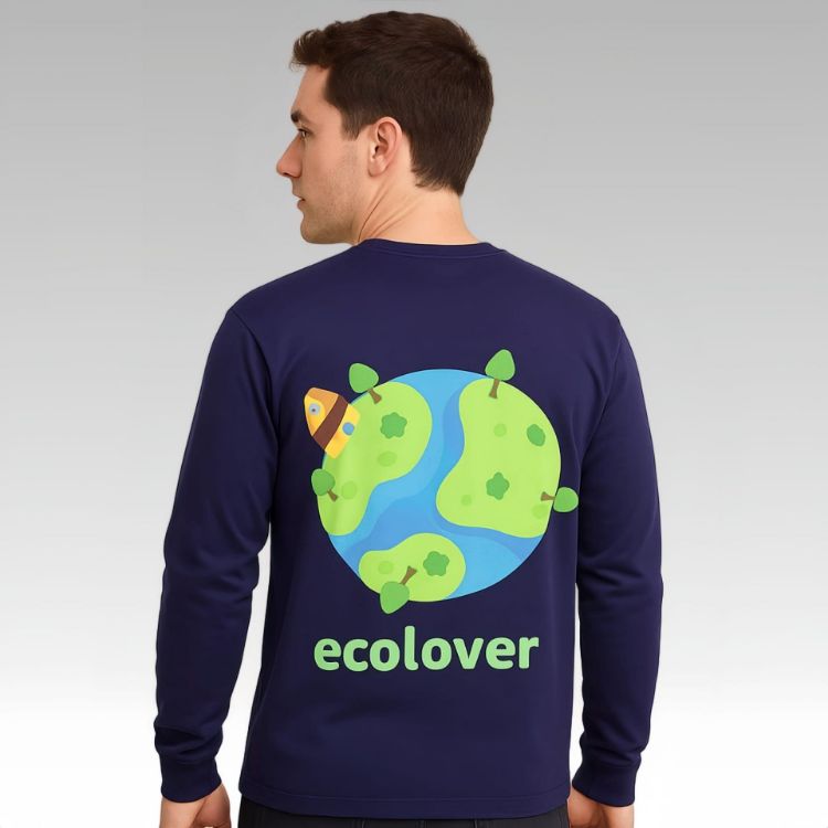 Picture of Unisex Adults RPET Micro Mesh Sublimated V-Neck Long Sleeves Shirt