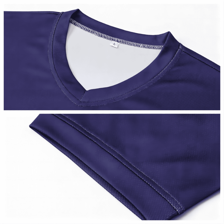 Picture of Unisex Adults RPET Micro Mesh Sublimated V-Neck Long Sleeves Shirt