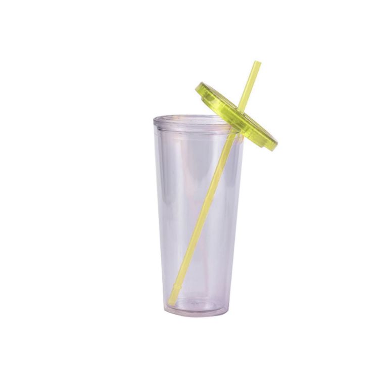 Picture of 24oz Plastic Cups with Lids & Straws