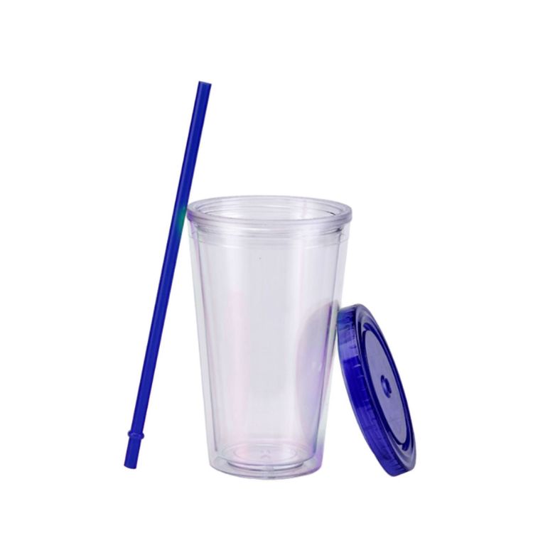 Picture of 16oz Plastic Cups with Lids & Straws