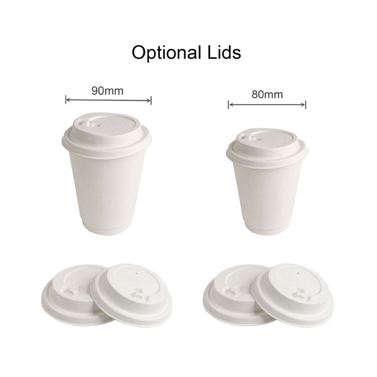 Picture of PLA Double Wall Compostable Paper Cups with Cup Sleeve