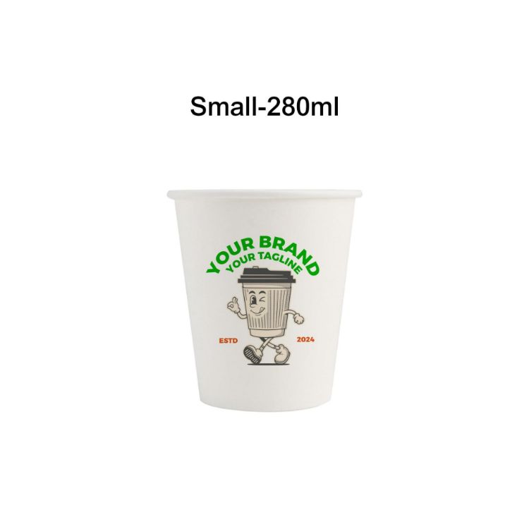 Picture of Home Compostable Aqueous Single Wall Paper Cups