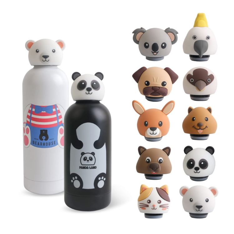 Picture of Double Wall Vacuum Bottle with Animal Head