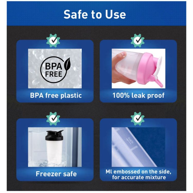 Picture of BPA Free Fitness Shaker Bottle 600ml