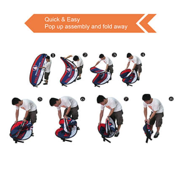 Picture of Bean Shaped Pop Up Banners (Large)