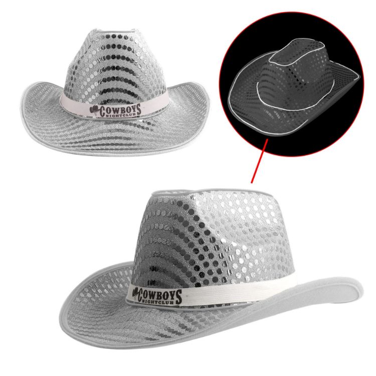 Picture of Light Up Sequin Cowboy Hats