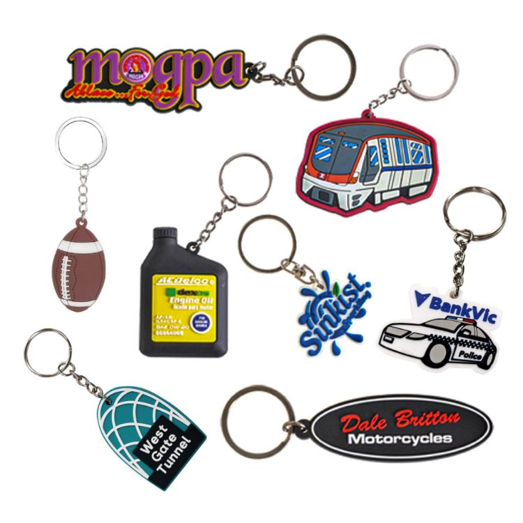 Picture of Custom Shape PVC Keyring