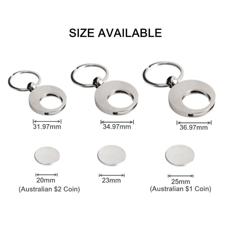 Picture of Round Trolley Coin Keyring