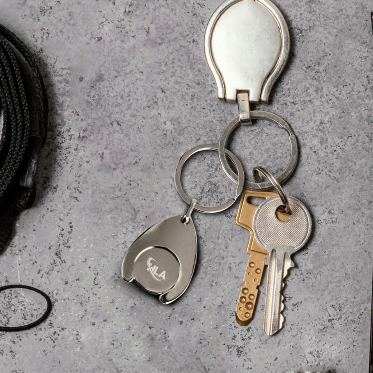 Picture of Teardrop Trolley Coin Keyring