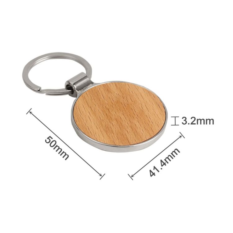 Picture of Round Wooden Keyring