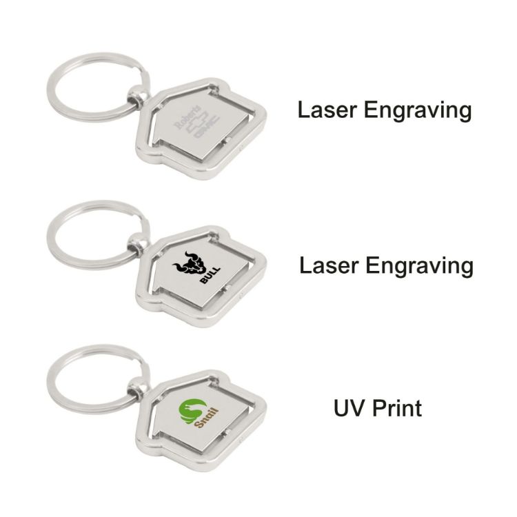 Picture of Spinning House Metal Keyring