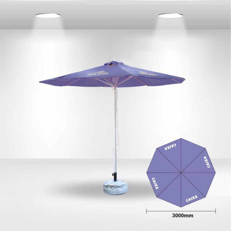 Picture of 3x3m Round Stock Colour Commercial Market Umbrella