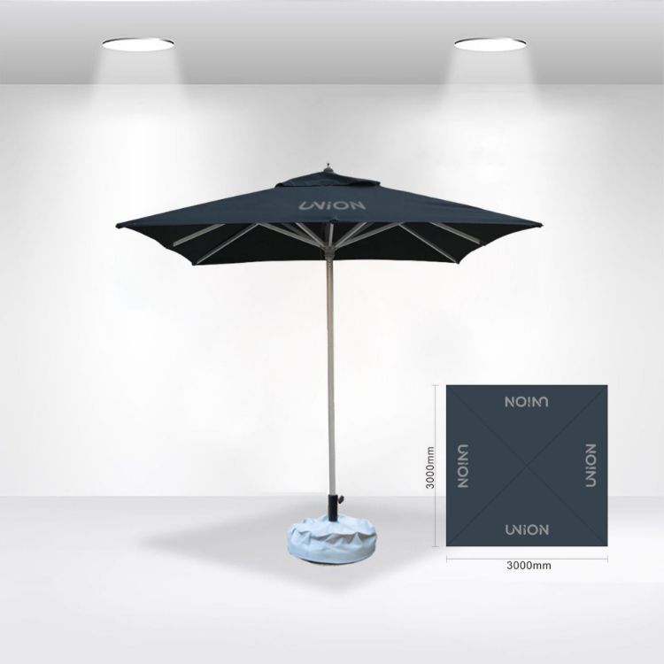 Picture of 3x3m Square Stock Colour Commercial Market Umbrella