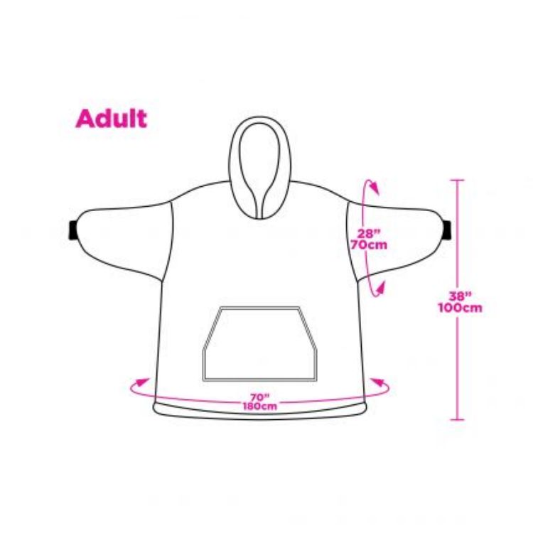 Picture of Unisex 100% Polyester Sublimated Wearable Blanket with Absorbent Lining