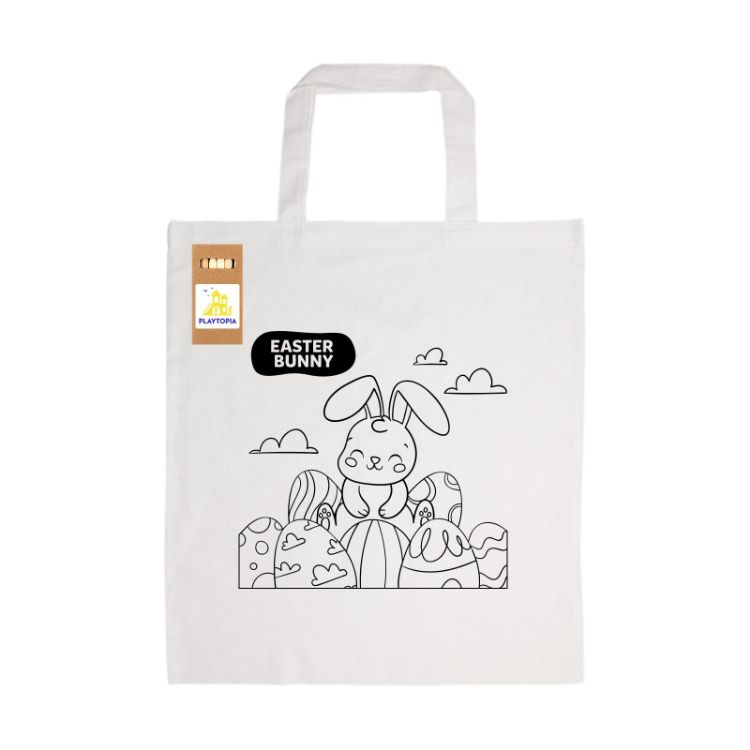 Picture of Colouring Short Handle Cotton Bag & Pencils