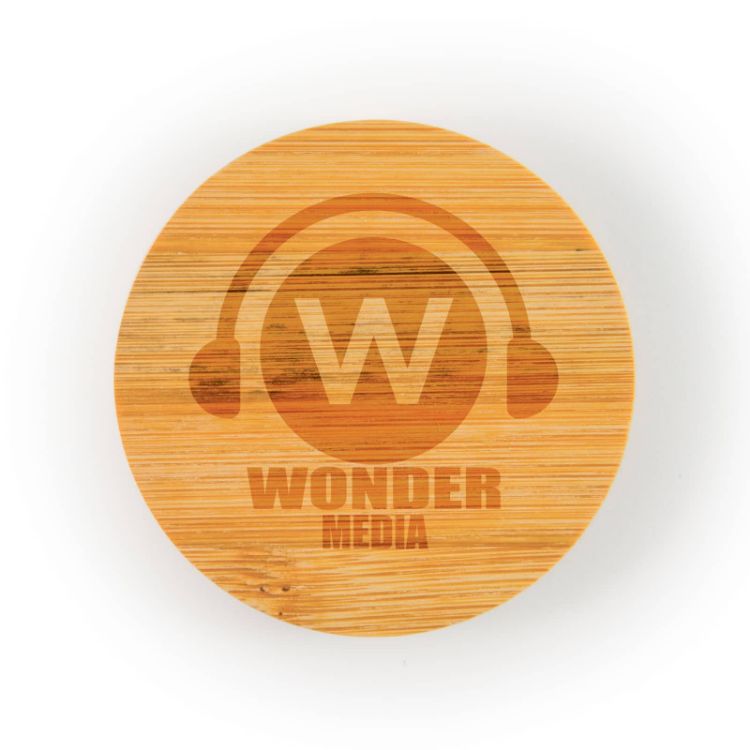 Picture of Discus Bamboo Bottle Opener Coaster