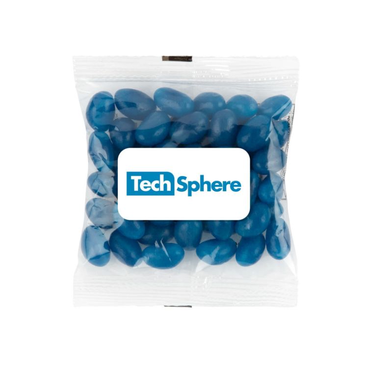 Picture of Corporate Colour Mini Jelly Beans in 50 Gram Cello Bag