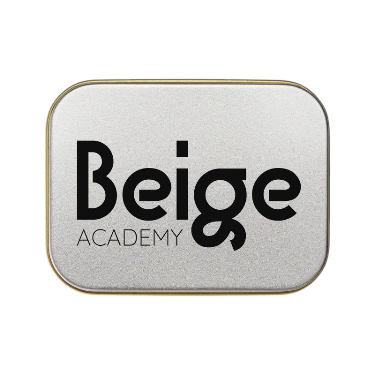 Picture of Assorted Colour Mini Jelly Beans in Silver Rectangular Tin