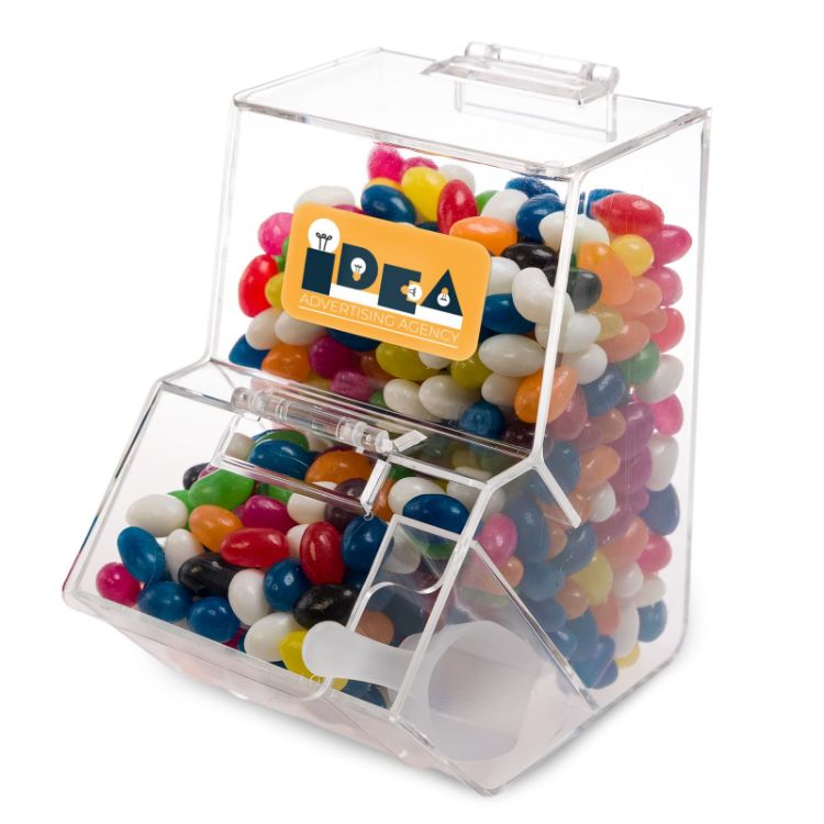 Picture of Assorted Colour Mini Jelly Beans in Dispenser