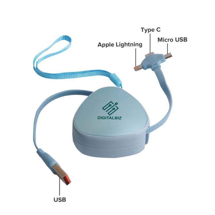 Picture of 3-In-1 Retractable Portable Charging Cable