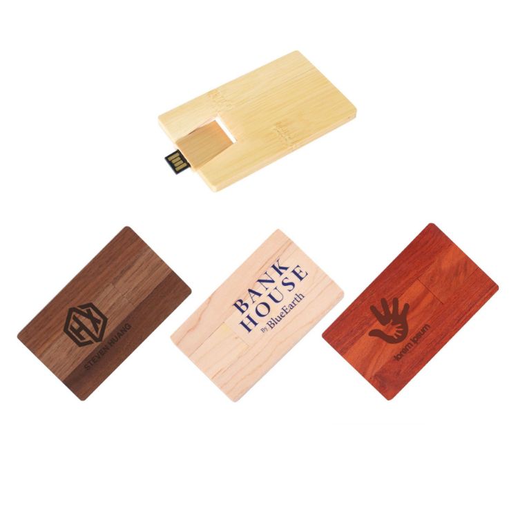 Picture of Wooden Credit Card Flash Drive