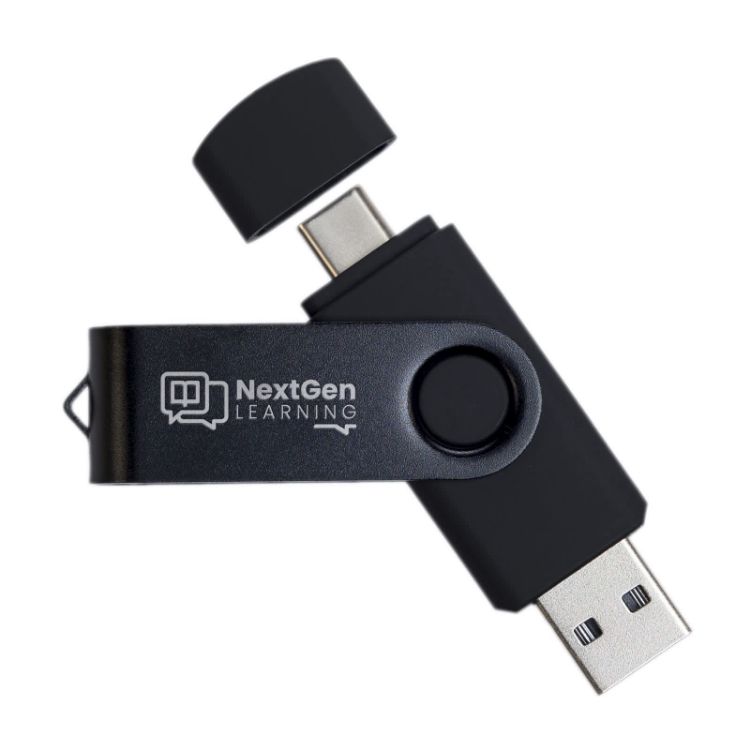 Picture of Swivel USB Flash Drive Dual 8GB