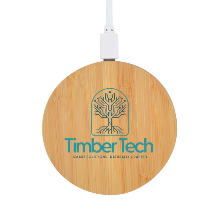 Picture of Arc Round Bamboo Wireless Charger