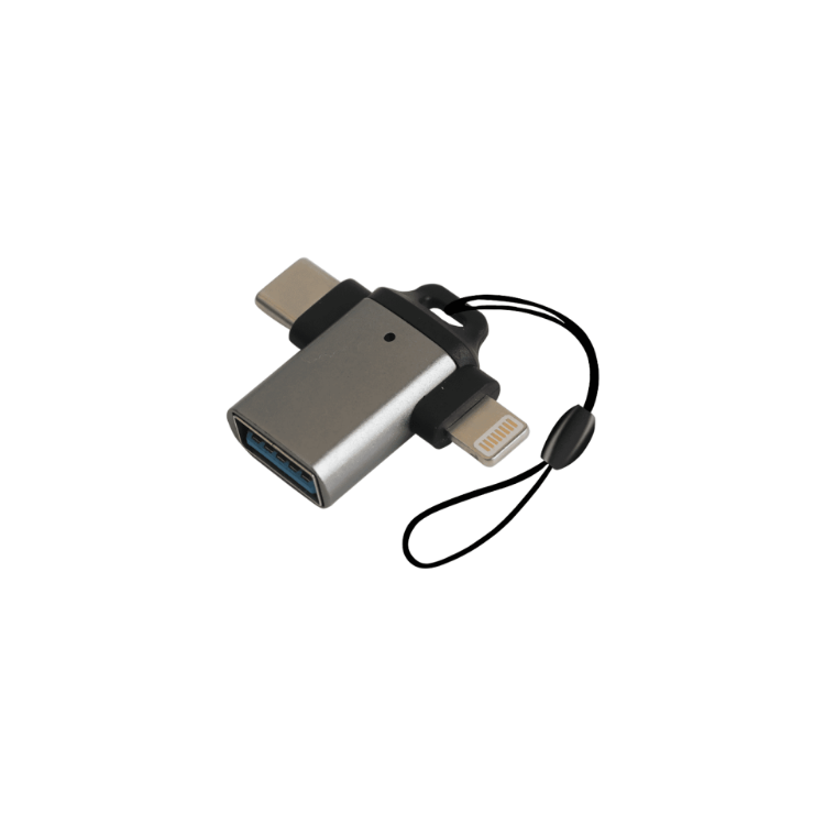 Picture of USB 3.0 to USB C Lightning OTG Adapter