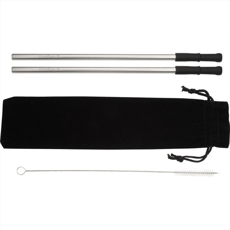 Picture of Reusable Stainless Steel Straw Set w/ Brush