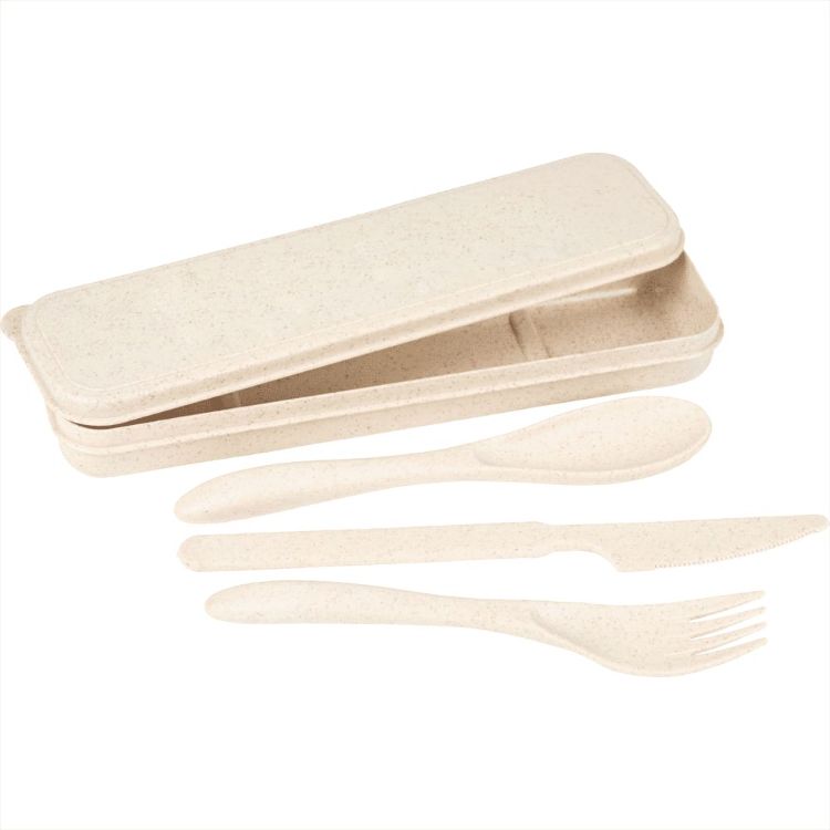 Picture of Bamboo Fibre Cutlery Set