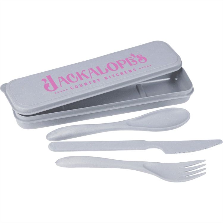 Picture of Bamboo Fibre Cutlery Set