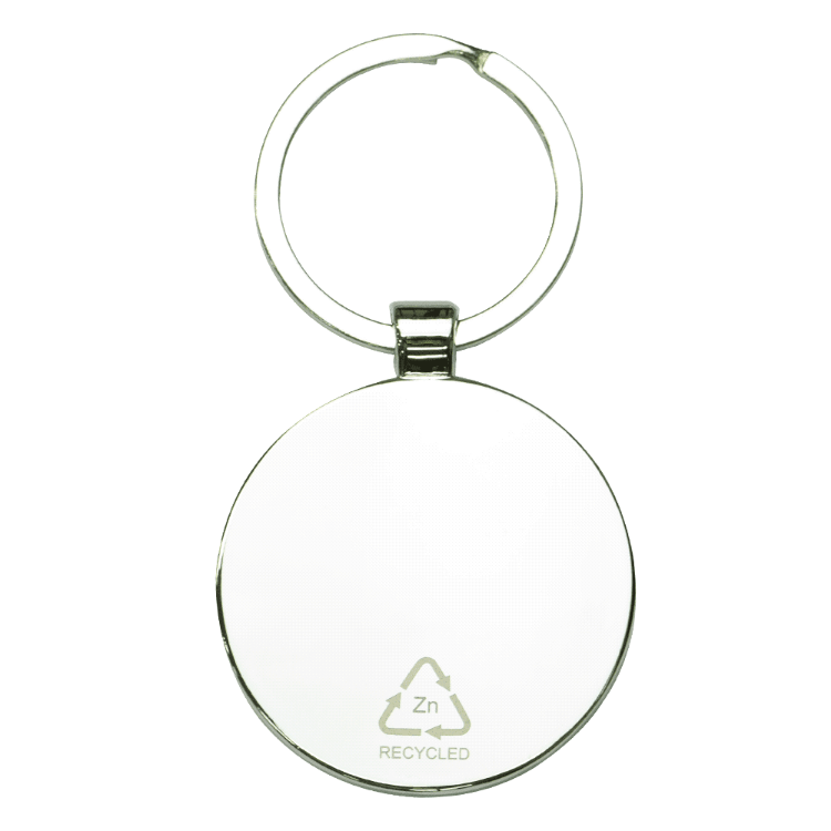 Picture of Circular Recycled Zinc Alloy Keyring w/ Bamboo