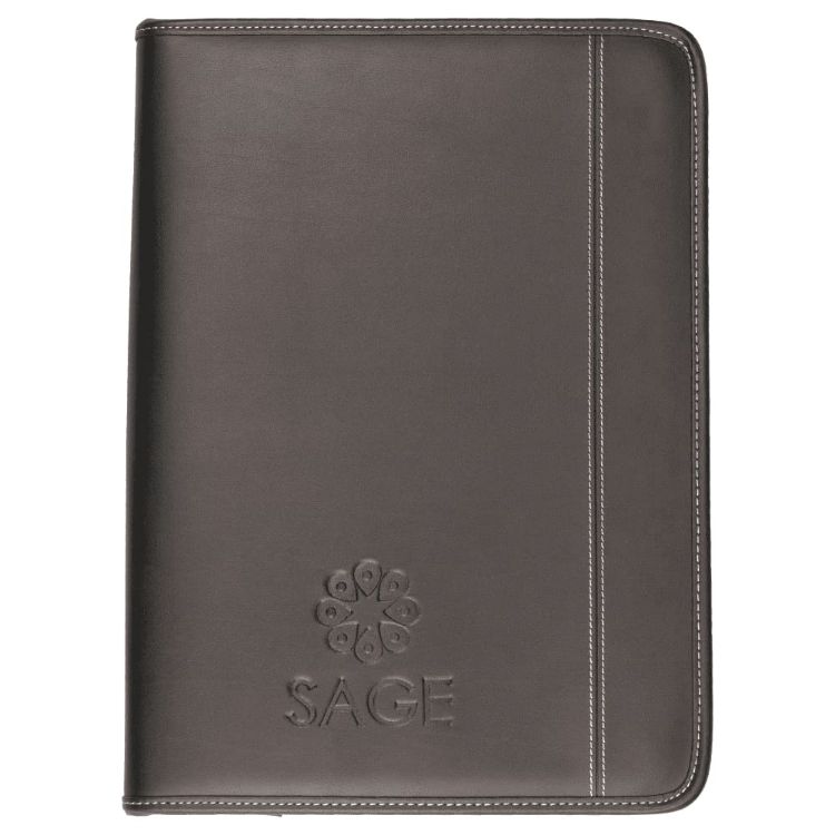 Picture of Two Tone A4 Imitation Leather Zip Compendium