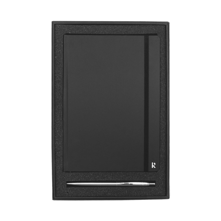 Picture of Gift Set w/ KT1001 Karst A5 Stone Paper Hardcover Notebook & 1066 Recycled Stainless Steel Pen