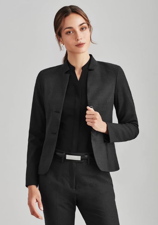 Picture of Womens Comfort Wool Stretch Short Jacket with Reverse Lapel